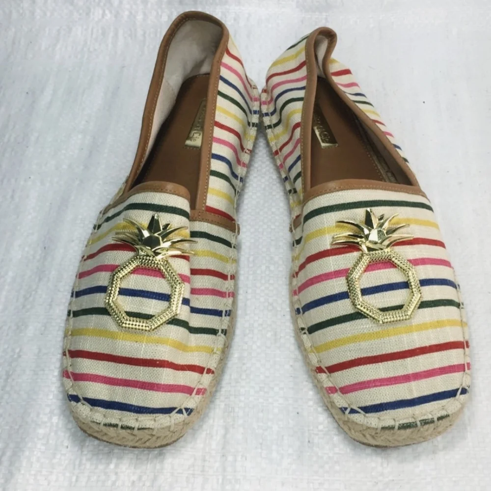 Rainbow Canvas Espadrille Flats - Louise Et Cie Summer Shoes 10